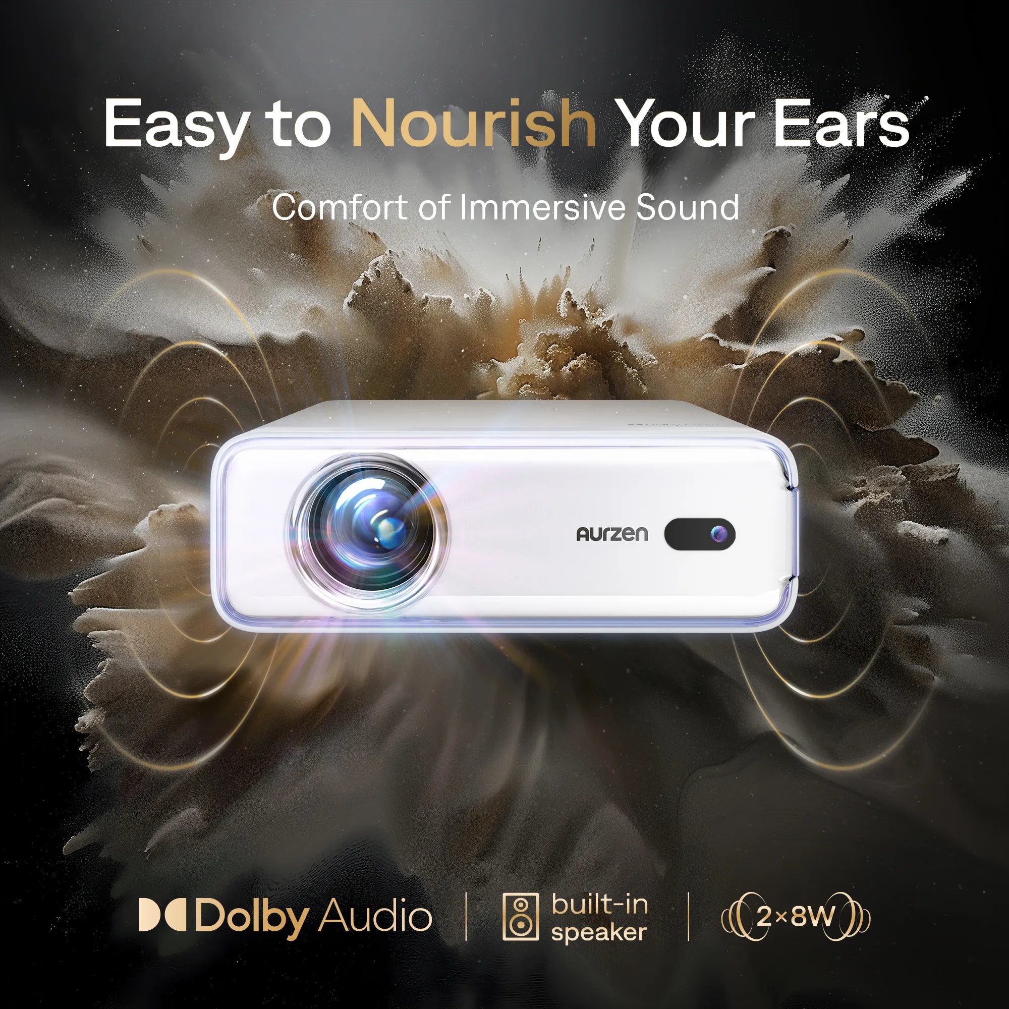 Aurzen EAZZE D1 Smart Projector | Portable Mini Projector | Home