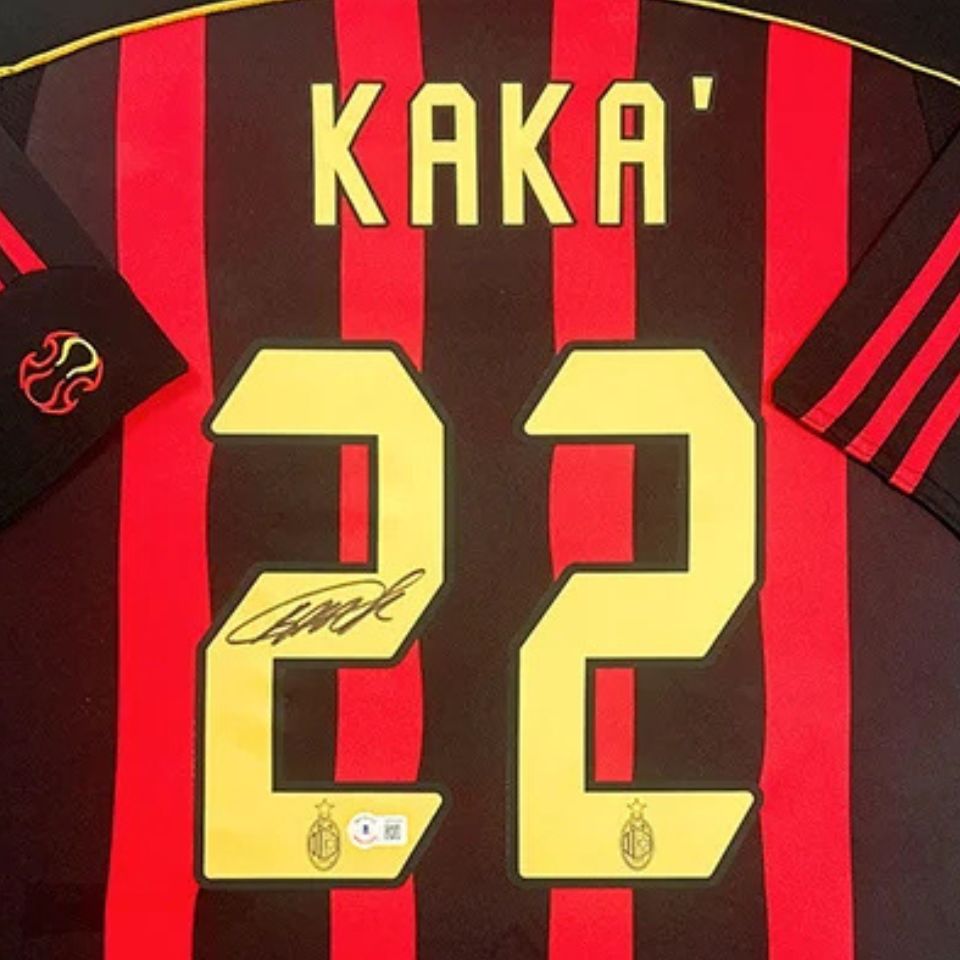 カカ【直筆サイン入り】2006-07ACミランホームユニホーム (フレーム