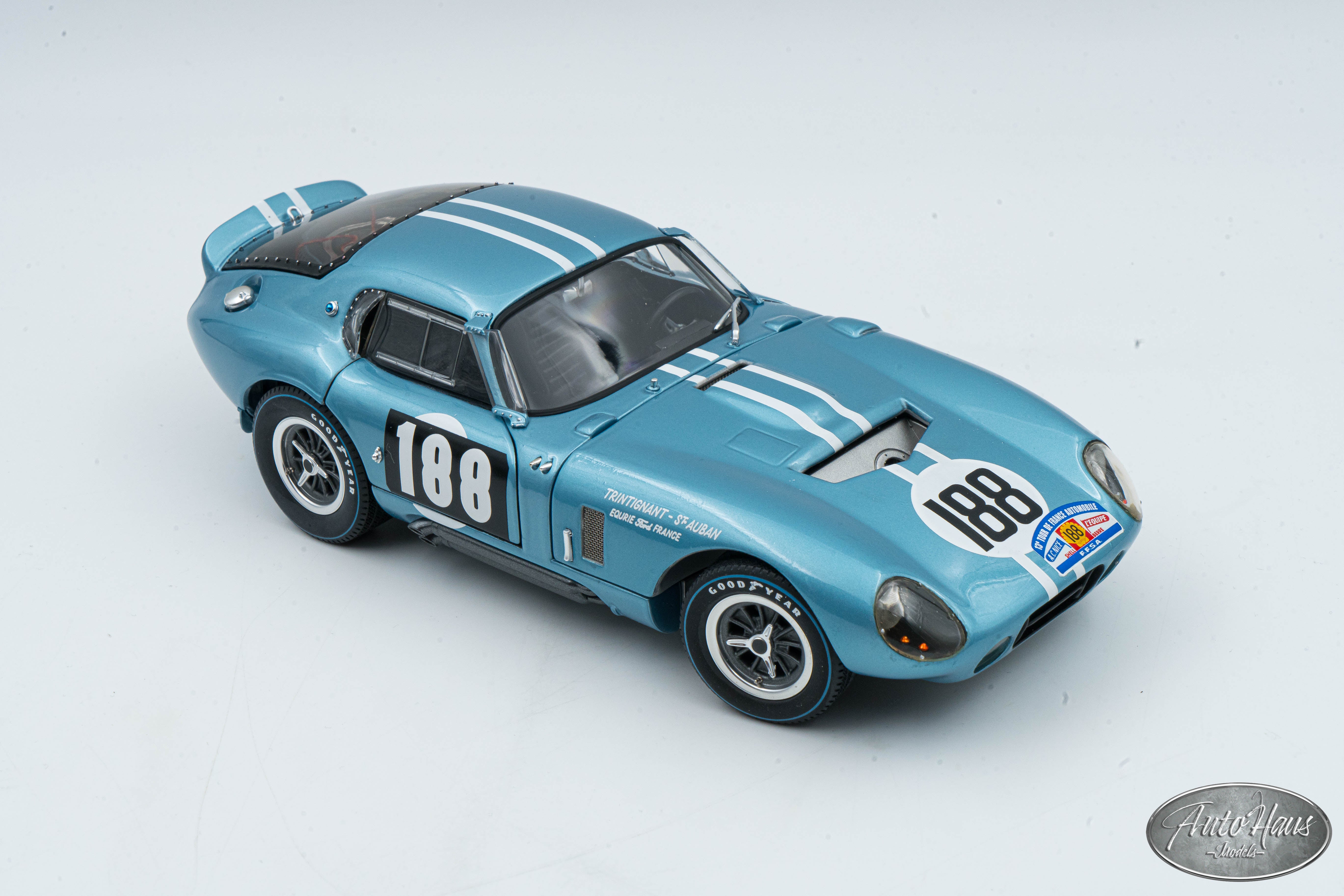 1/18 Exoto Shelby Cobra Daytona Coupe Blue #54 – AutoHaus Models