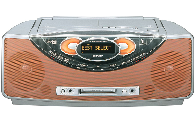 シャープ、乾電池駆動可能な1ビットCD/MDラジカセ