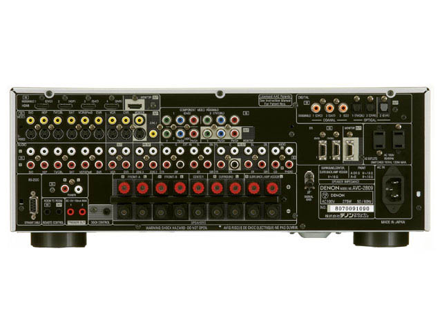 デノン、ミドルクラスAVアンプ新モデル「AVC-2809」