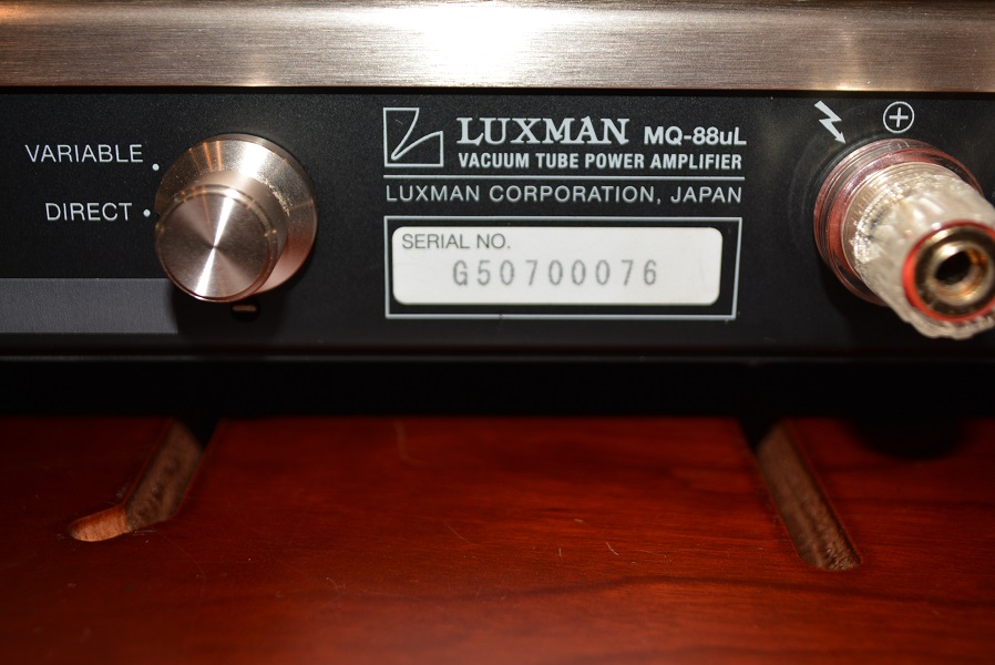完売商品 中古品： LUXMAN MQ-88uL 真空管ステレオパワーアンプ 中古品