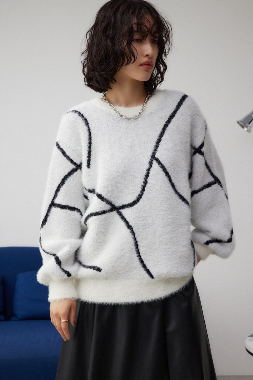 ニュアンスライン柄ニット｜WOMEN｜250HAB70-600I｜AZUL BY MOUSSY