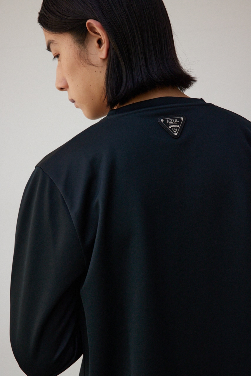 ロゴプレートポンチクルーネックロンT｜MEN｜251HSC80-052C｜AZUL BY