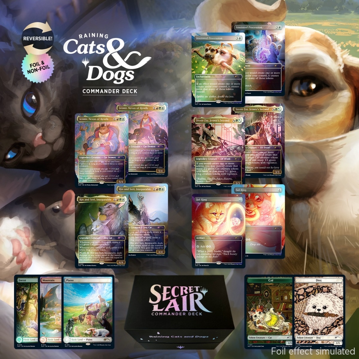 MTG Secret Lair Commander Deck: Raining Cats and Dogs [Secret Lair