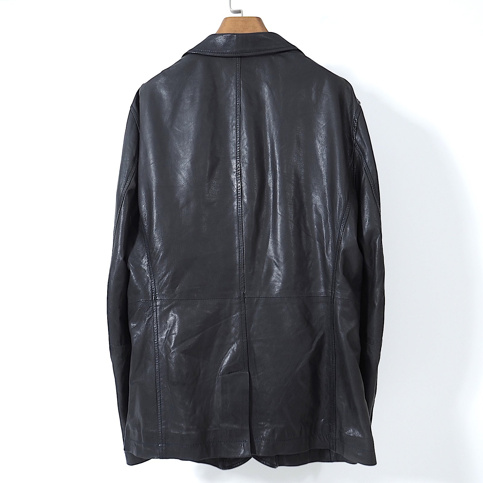 ジョルジオアルマーニ GIORGIO ARMANI 最上級 レザー ジャケット 48