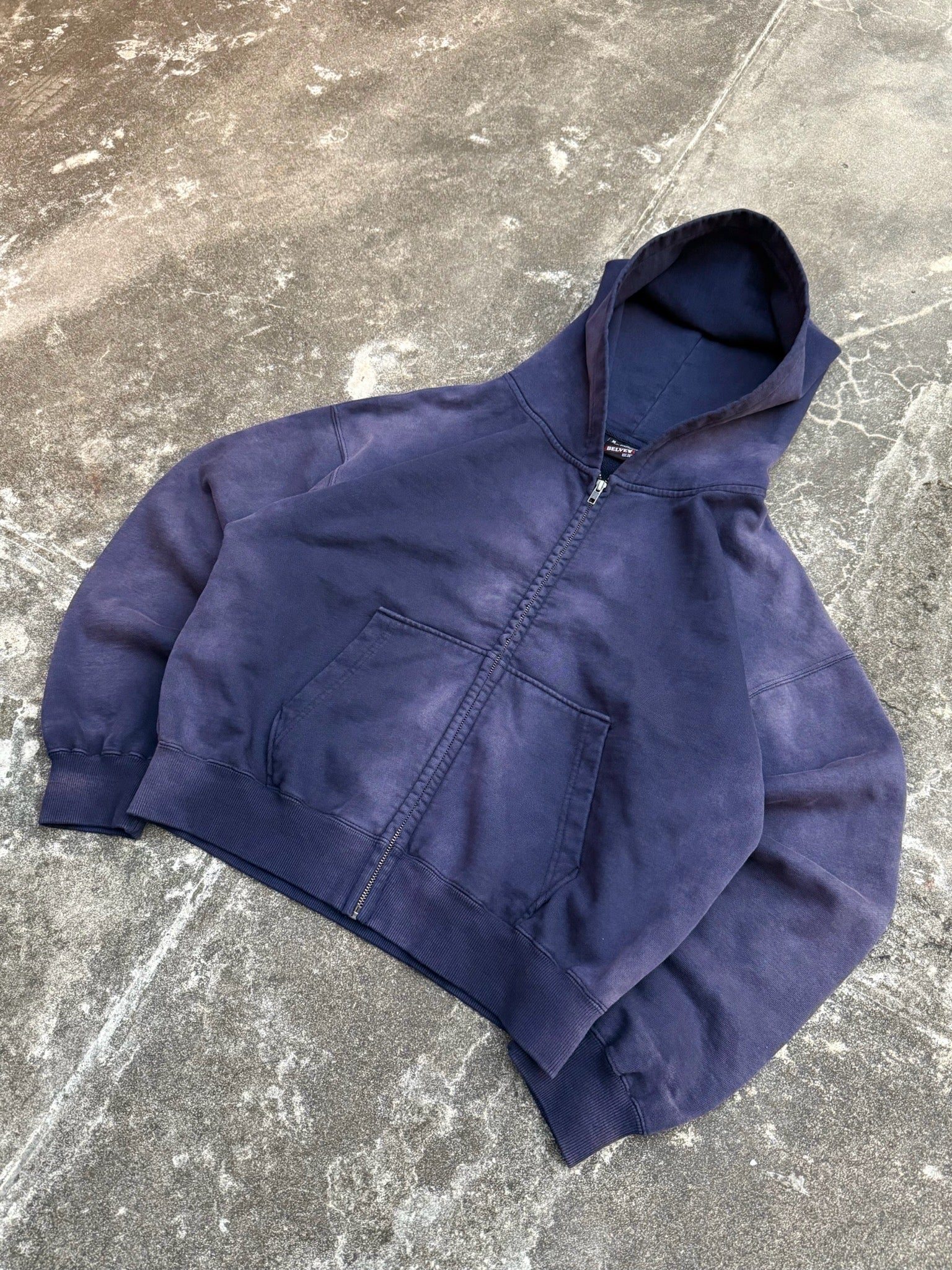 Sun-Faded Zip Hoodie – BELVET