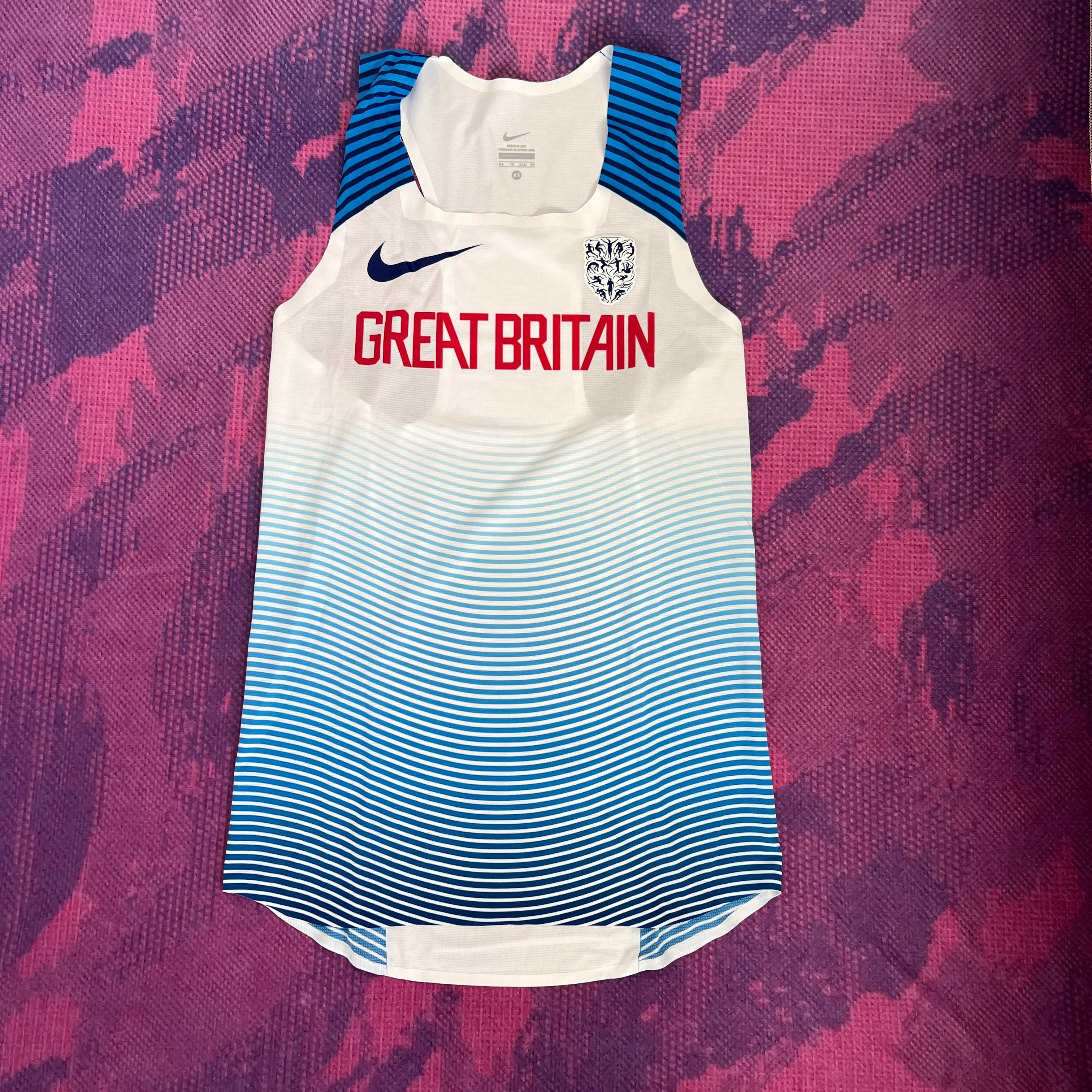 2019 Nike Pro Elite Great Britain Distance Singlet (XS) – Bell Lap