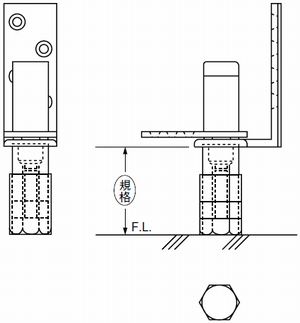 ドア金物(建具金物) ＞ ヒンジ ＞ グレビティヒンジ ＞ 専用サポート