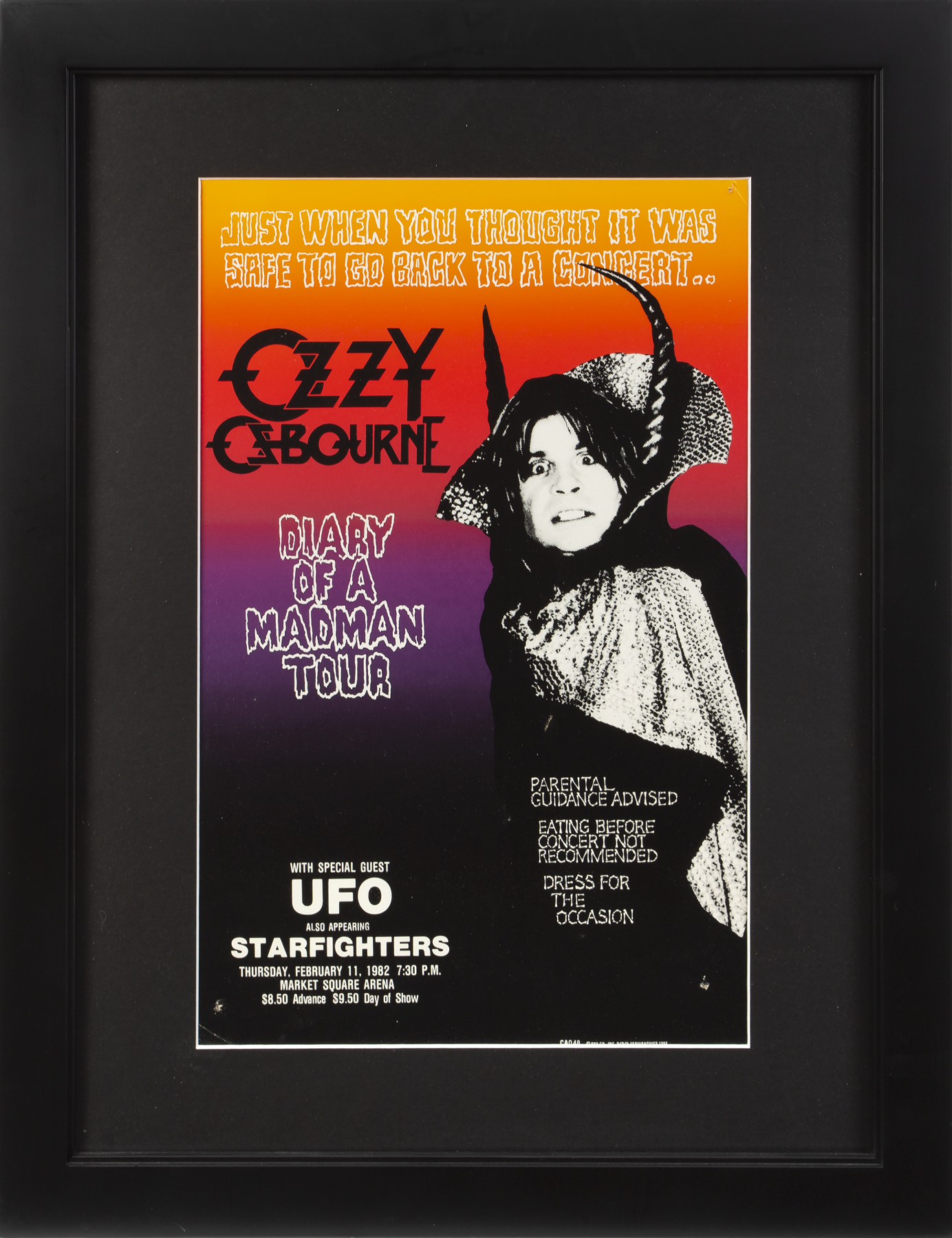 OZZY OSBOURNE DIARY OF A MADMAN CONCERT POSTER