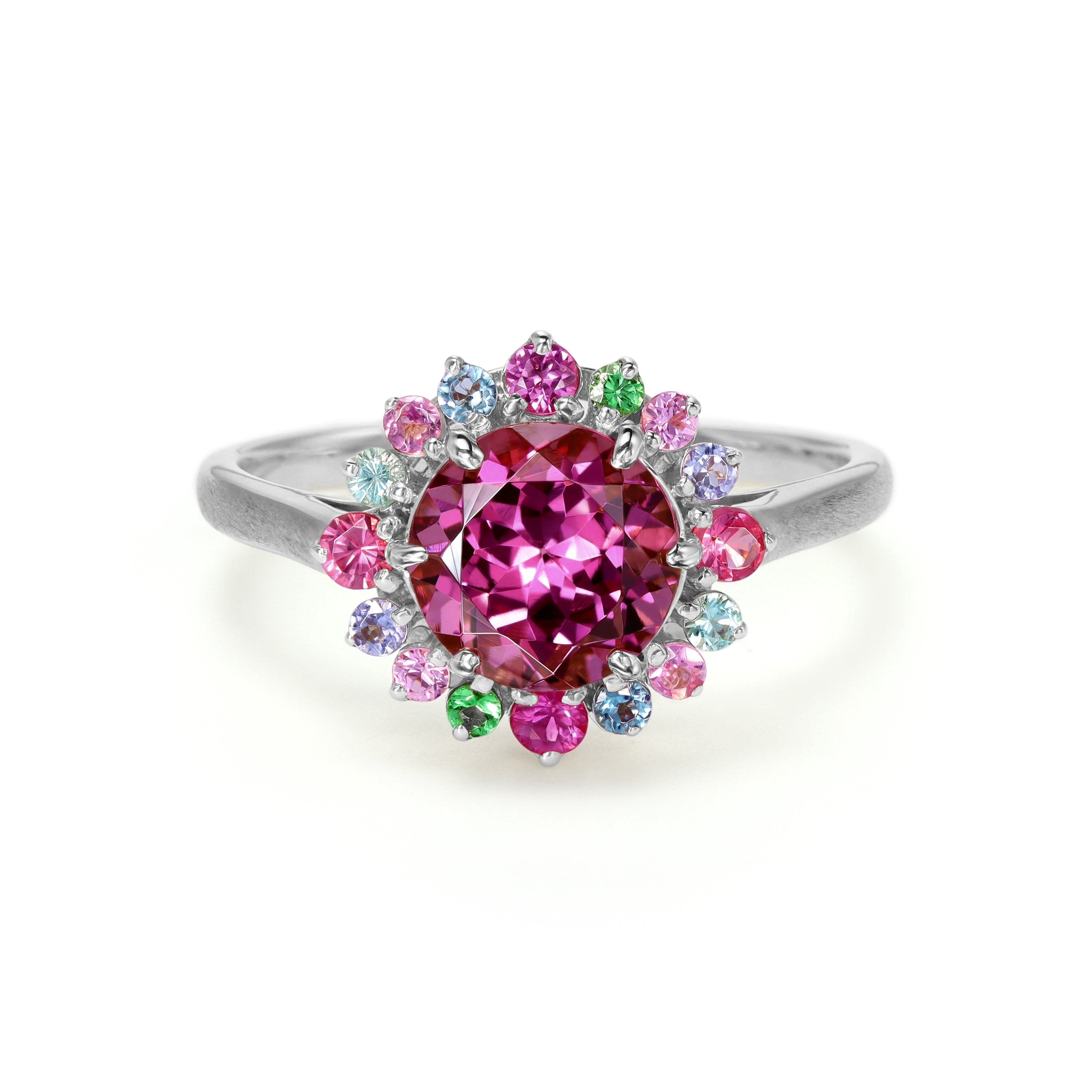 ビズー公式】ディープマラヤガーネット K18(18金) PT リング