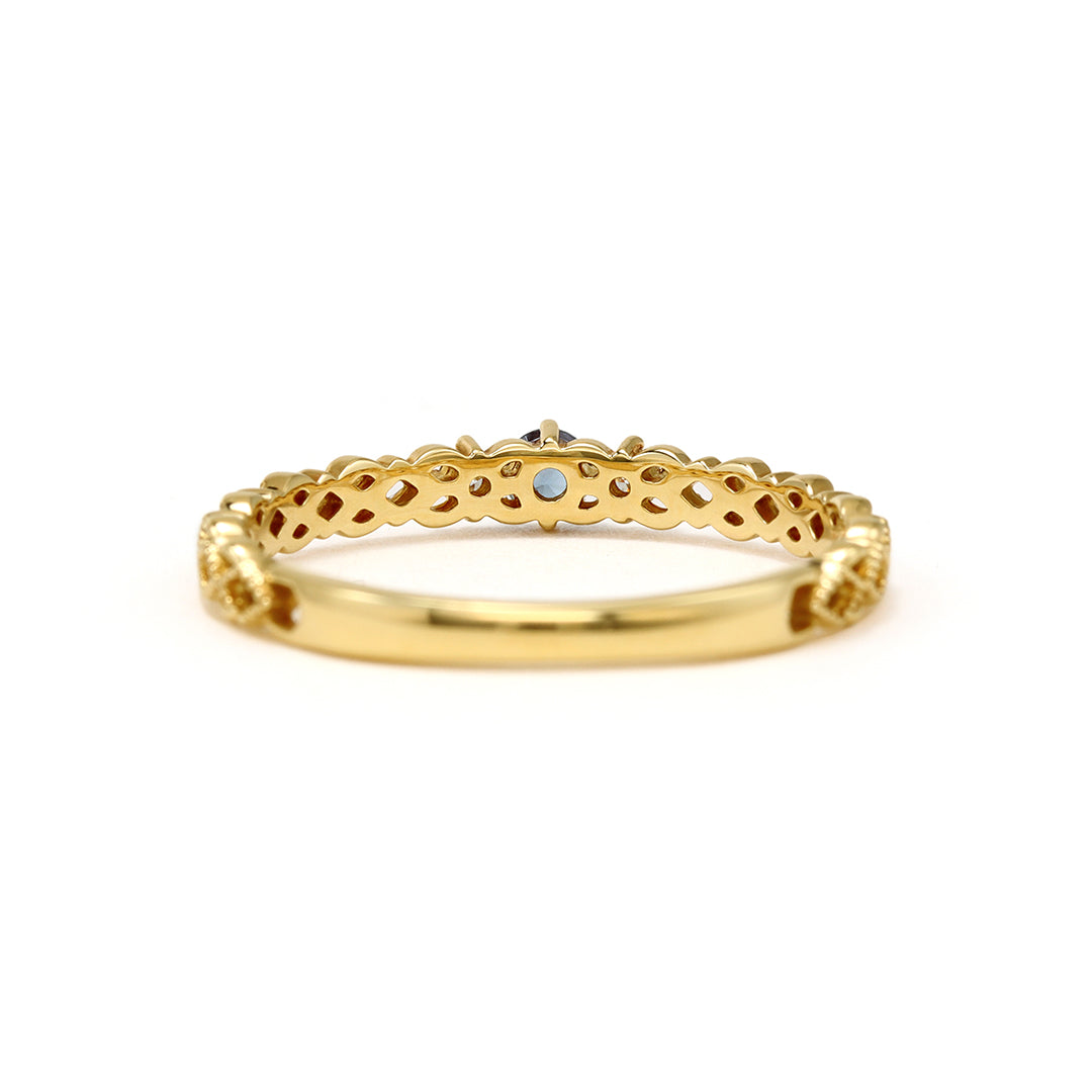 ビズー公式】ベキリーブルーガーネット ダイヤモンド K18(18金) リング