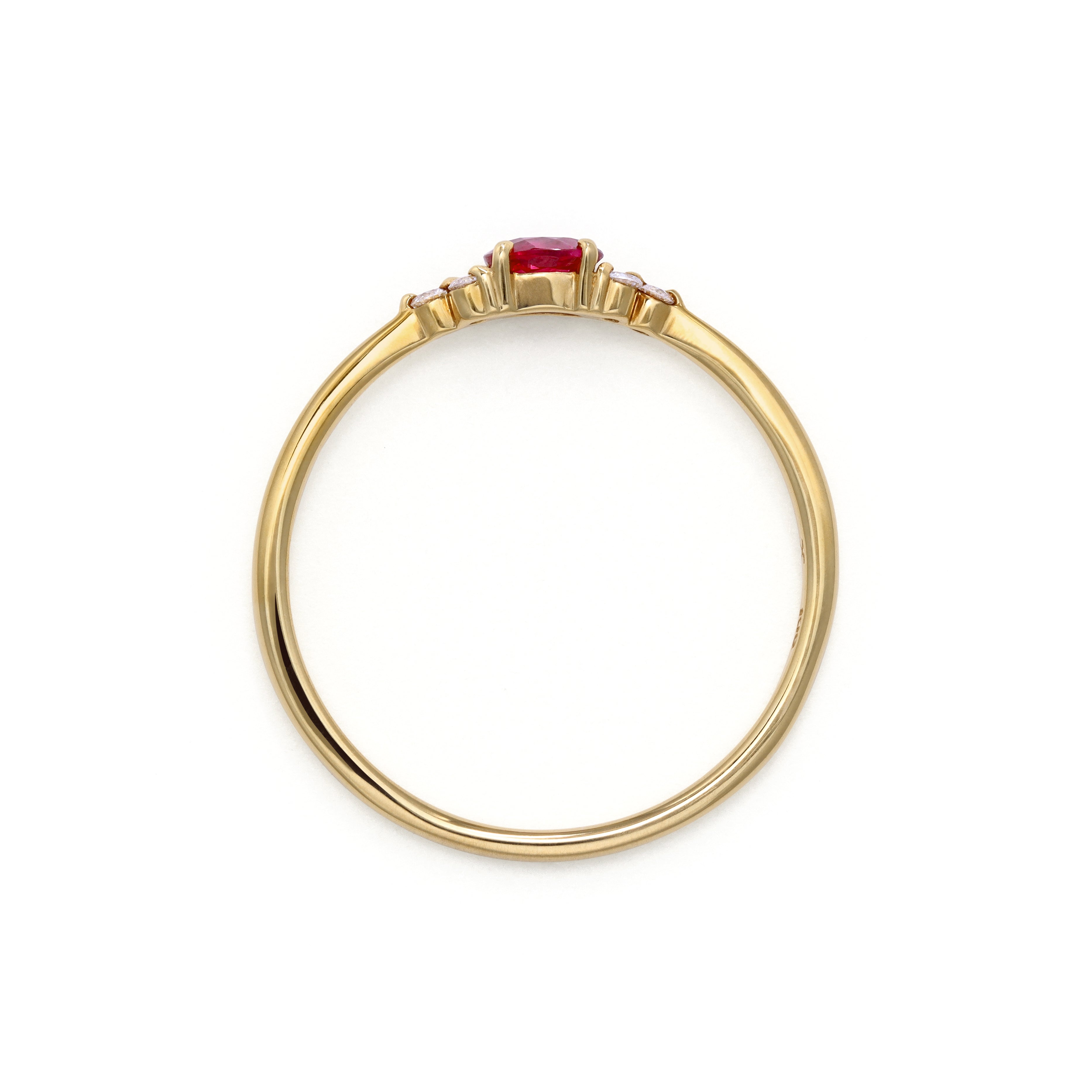 ビズー公式】ルビー ダイヤモンド K18(18金) リング フラヴィ | 希少石