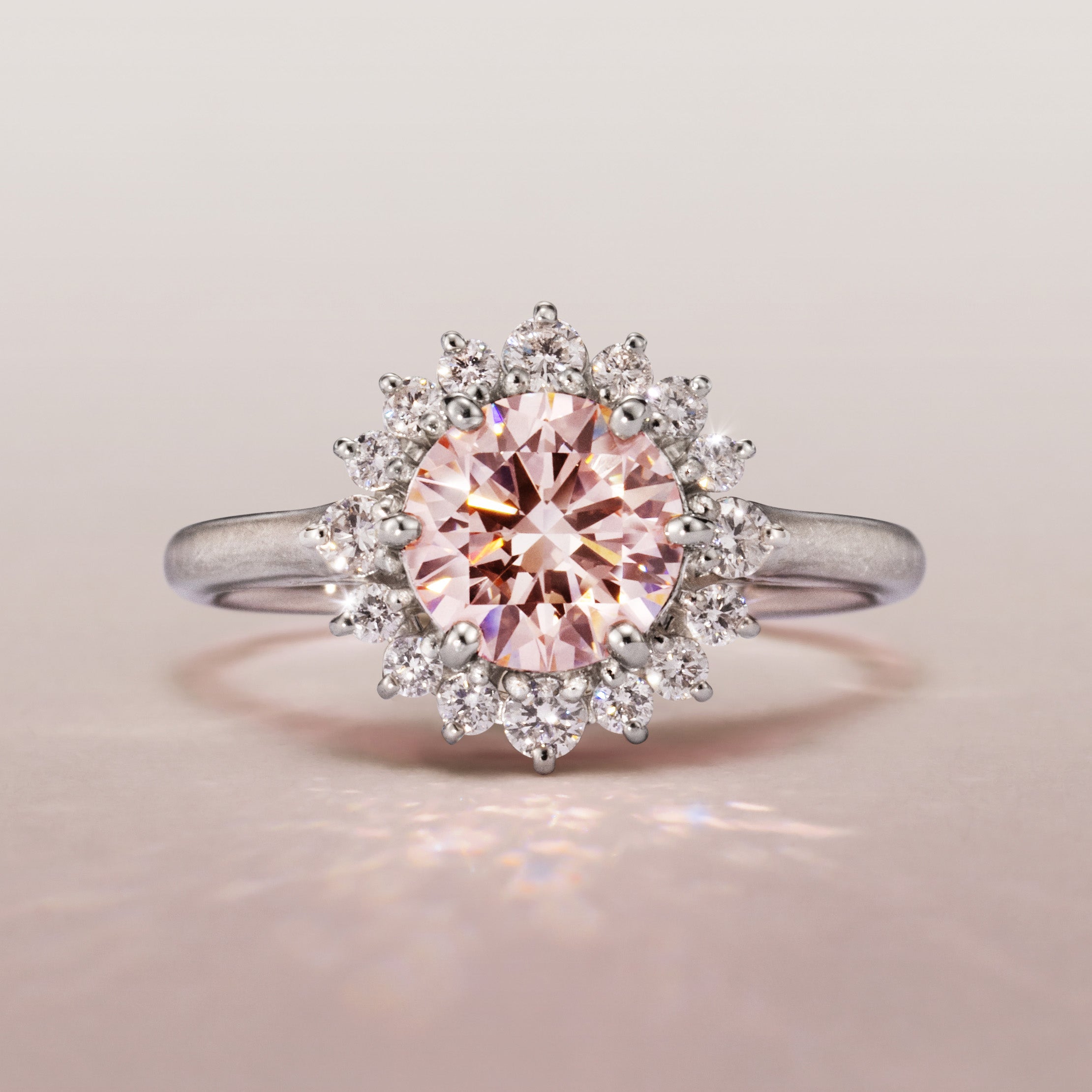 ピンクダイヤモンド(ラボグロウン) K18/PTリング・フロレゾン