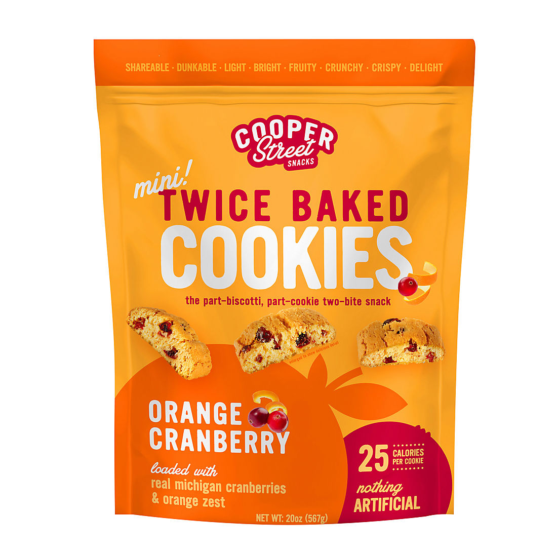 Cooper Street Cookies, Orange Cranberry Twice Baked Cookies