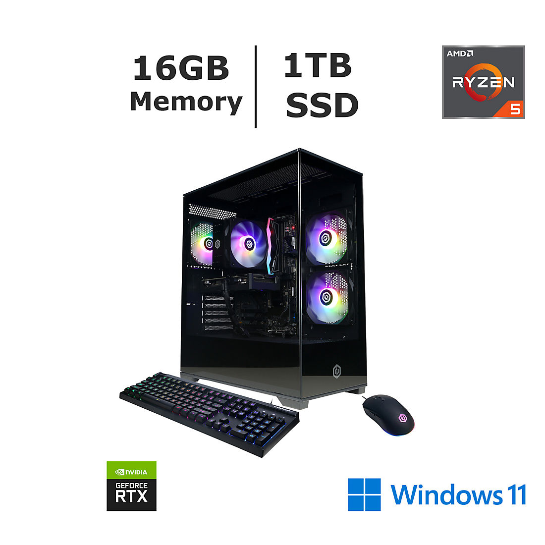 CYBERPOWERPC Gamer Master Ryzen 5 16GB 1TB SSD RTX 5060 Ti | BJ's