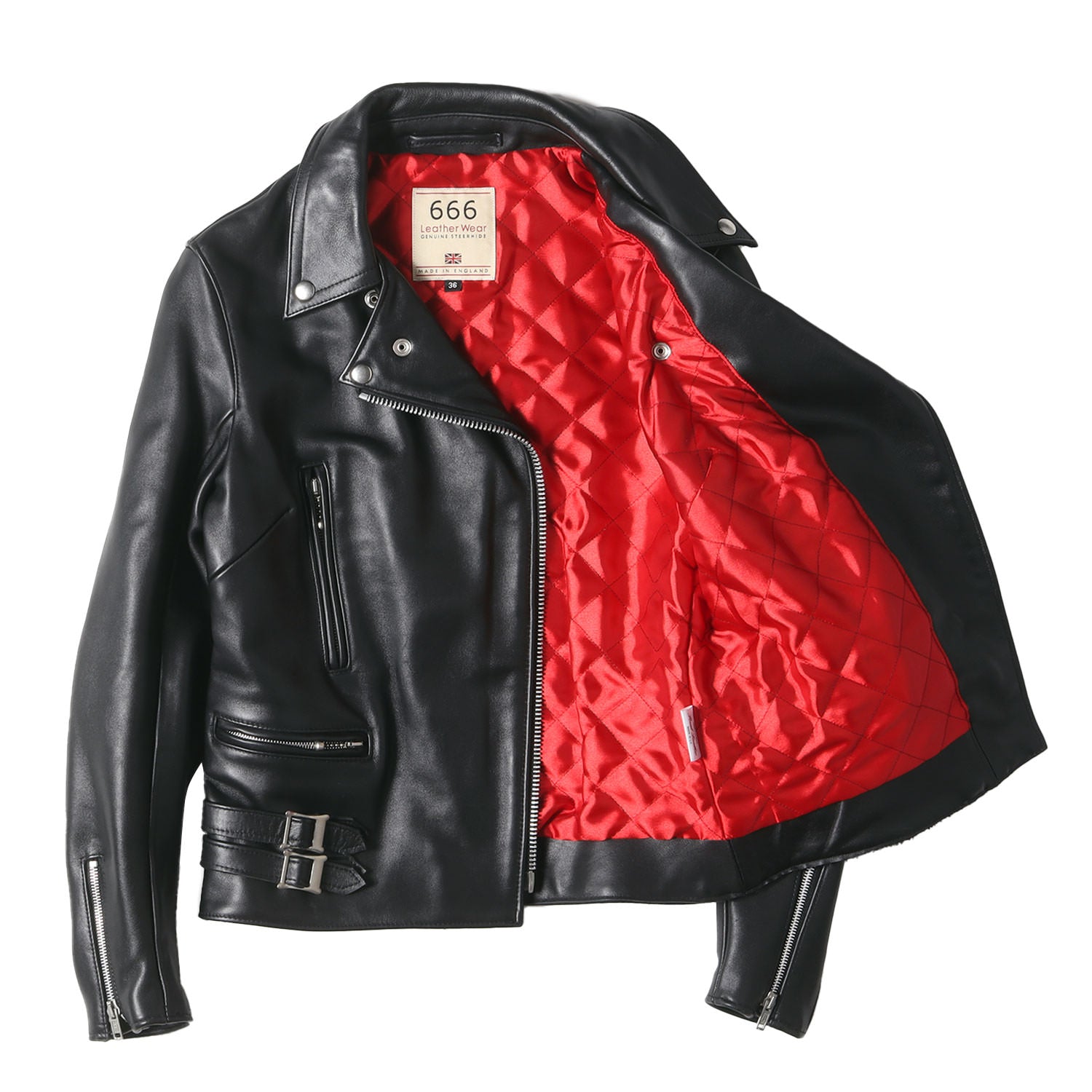 666 (トリプルシックス) ステアハイドレザー サイドベルト ダブル