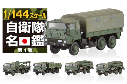 アオシマ 自衛隊名鑑 第1弾 1/144 73式大型トラック編 73式大型