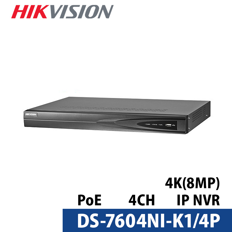 4K HIKVISION(ハイクビジョン)NVRレコーダー PoE カメラ電源不要