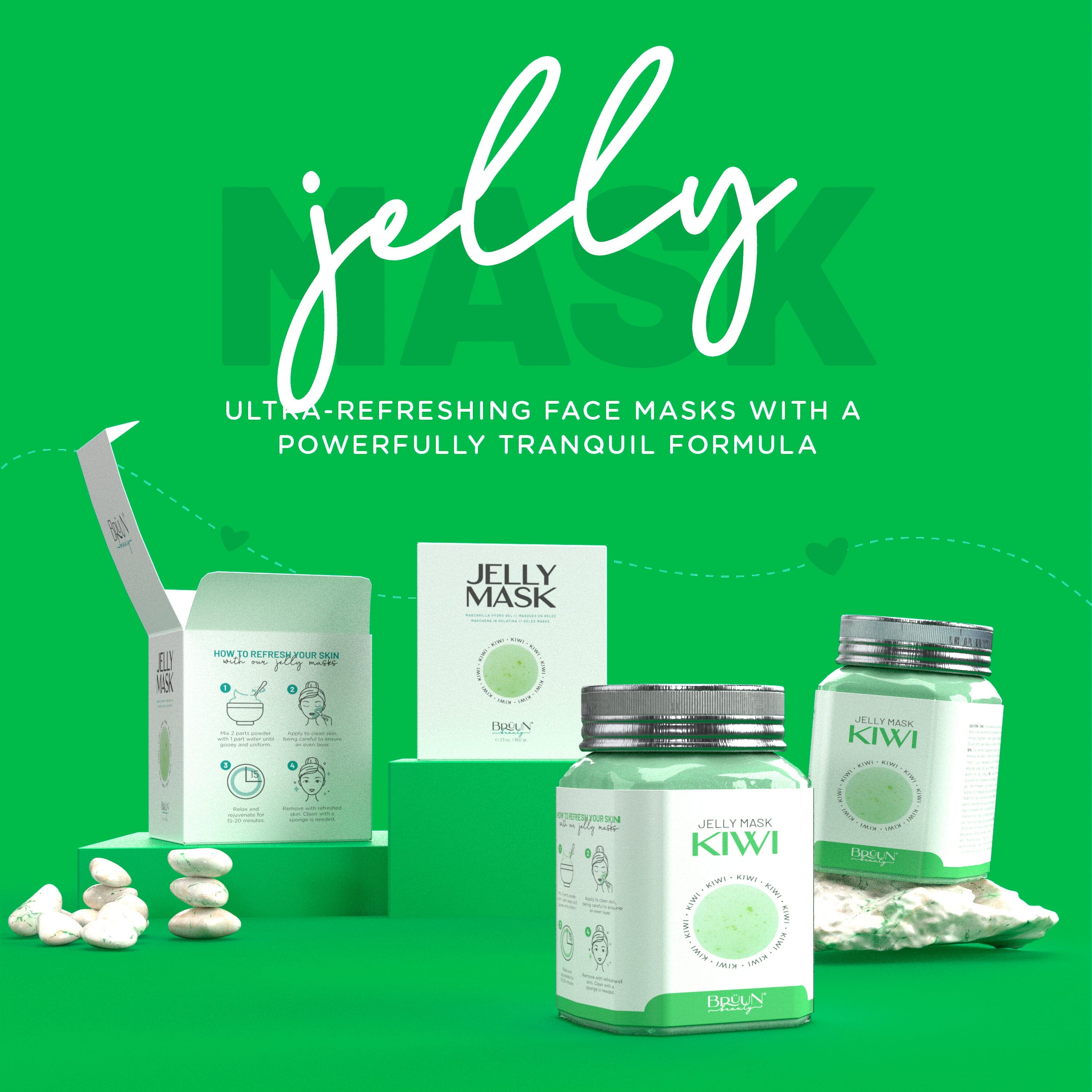 Peel-Off Kiwi Jelly Jar professional Face Care Mask – Bruun Beauty