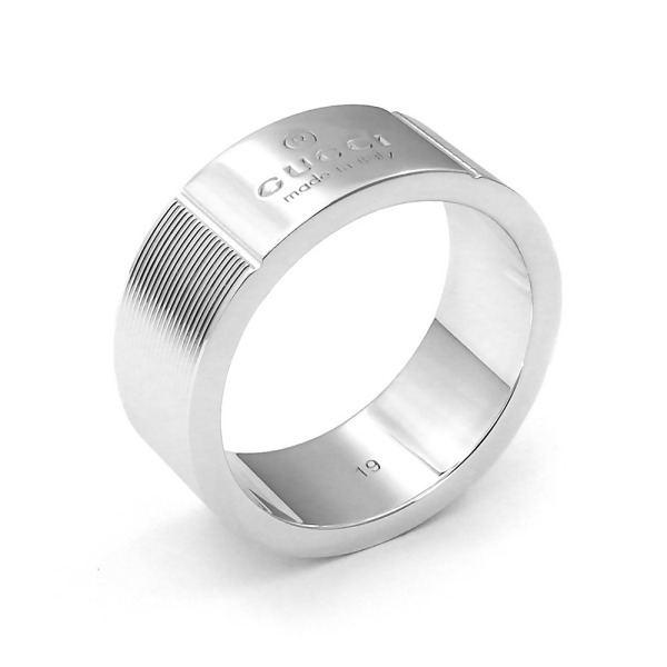 Brandol / GUCCI グッチ 指輪 シンプル ロゴ リング 24号 シルバー