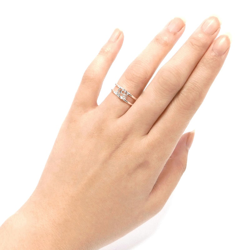 Brandol / GUCCI グッチ リング インターロッキングG シンオープン