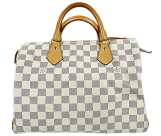 ダミエ アズール スピーディ30 ホワイト ハンドバッグ N41533|古い買取