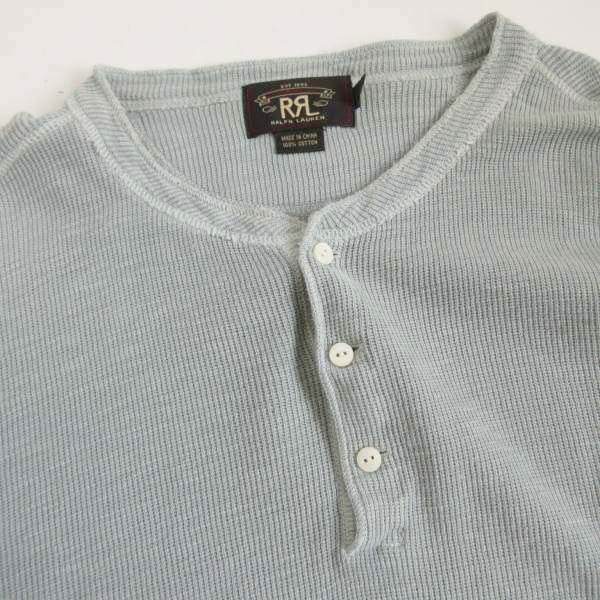 希少 RRL ワッフル サーマル ヘンリーネック シャツ Lサイズ 長袖 ロン