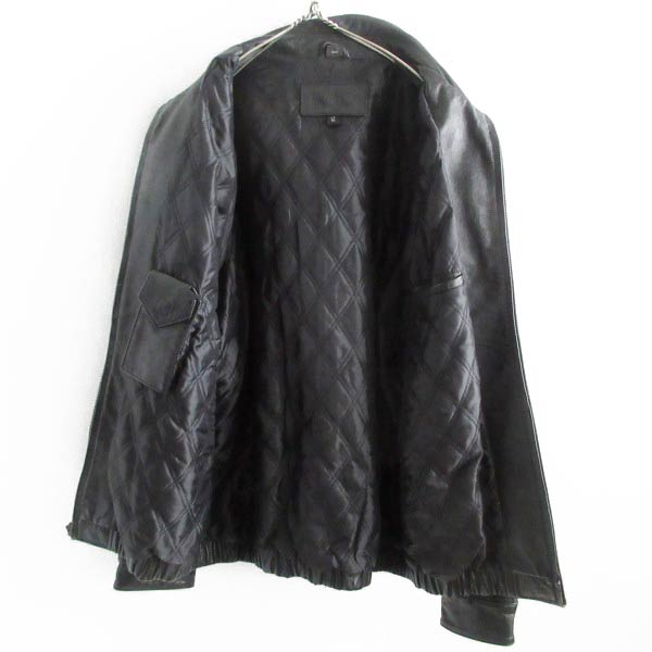 ST.JOHN'S BAY レザージャケット 黒 LT シングルライダースtype