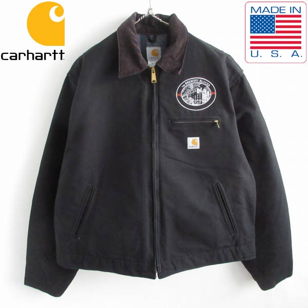 新品 USA製 carhartt デトロイト ジャケット J01 黒 XL程度 48REG ワン