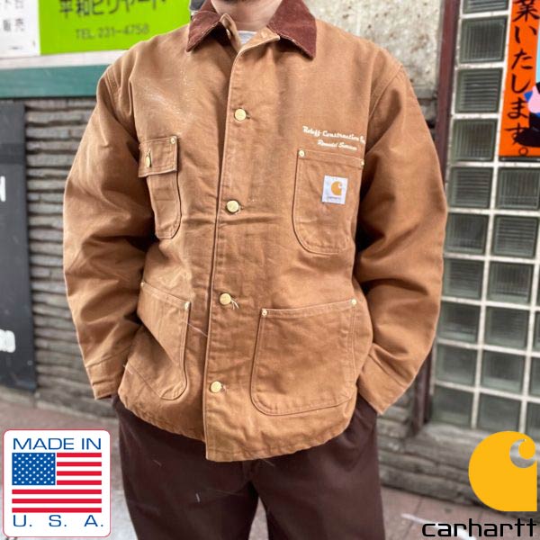 美品 00s USA製 carhartt カーハート ミシガン チョアコート 46R/XL