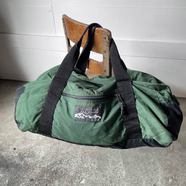 90s USA製 JANSPORT ボストンバッグ | 緑×黒 - 札幌 ビンテージ 古着屋
