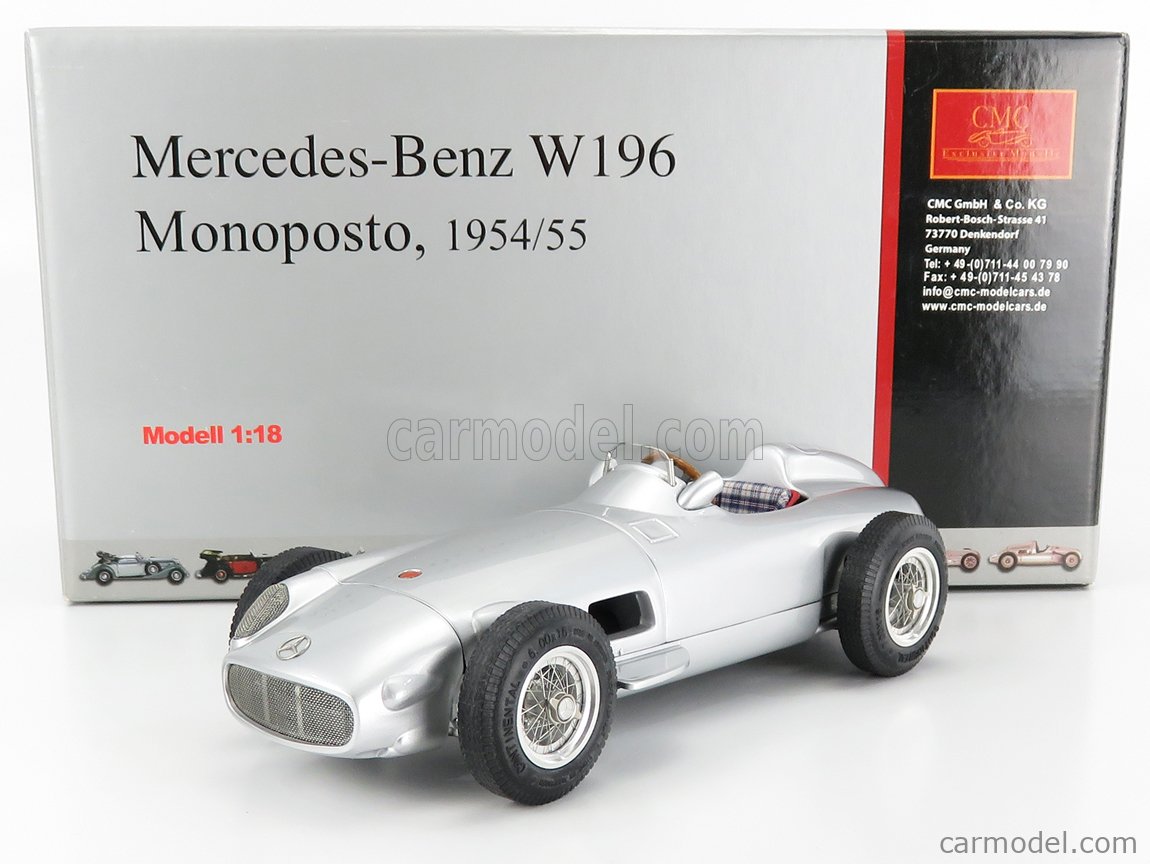 CMC M006 Scala 1/18 | MERCEDES BENZ F1 W196 SPIDER 1955 SILVER
