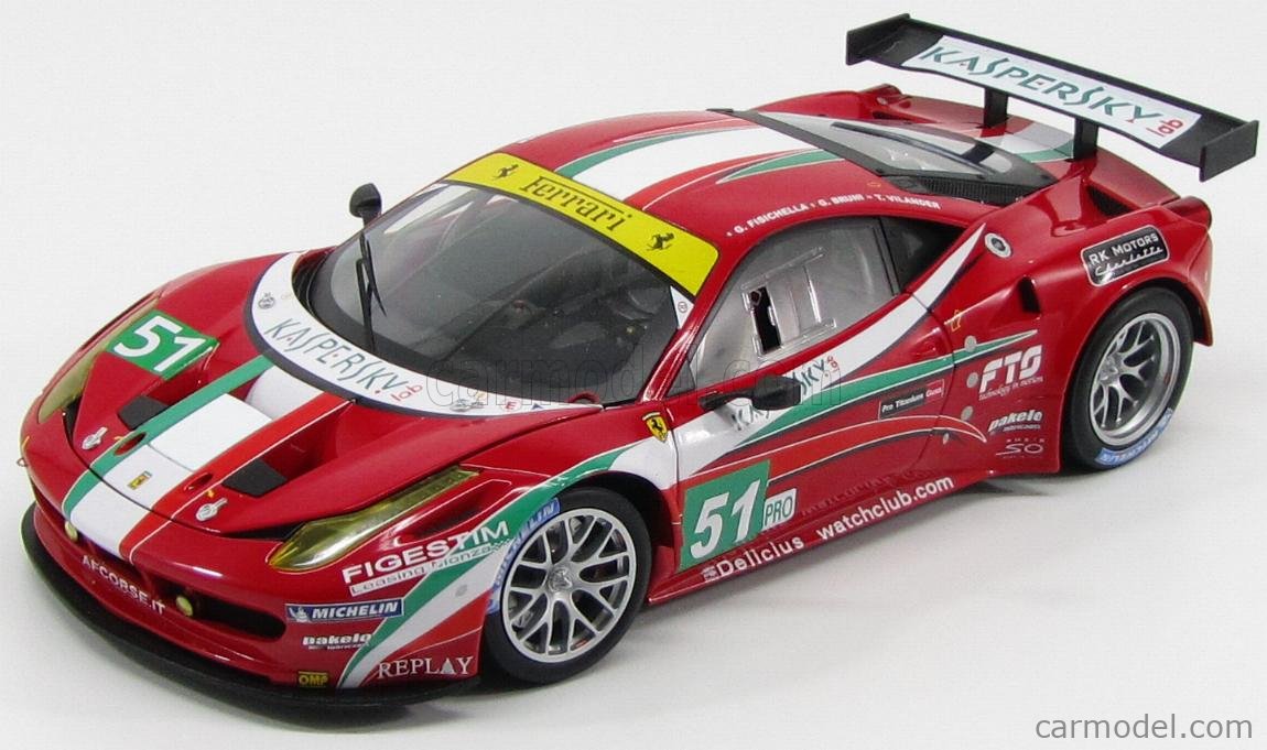 MATTEL HOT WHEELS X5472 Scale 1/18 | FERRARI 458 ITALIA GT2 N 51