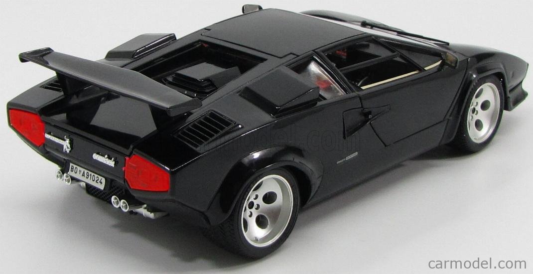 BURAGO 3037 Scale 1/18 | LAMBORGHINI COUNTACH LP5000S 1988 BLACK