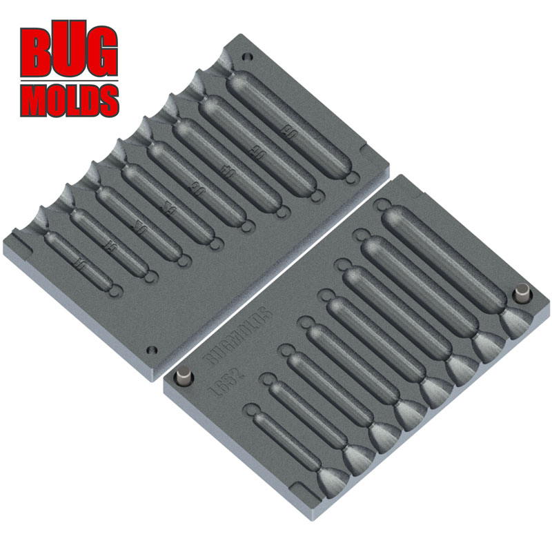 Aluminum CNC Mold Drop Shot Classic 10-60g 8-cav: 10-15-20-25-30