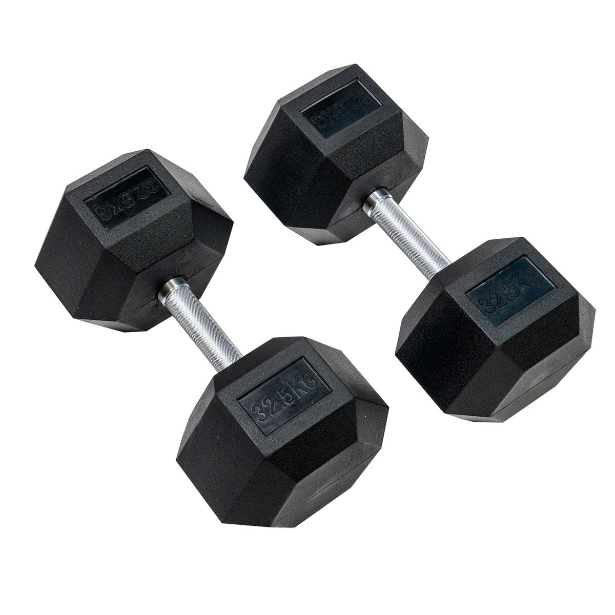 ヘックスラバーダンベル ストレートハンドル ハードクローム 固定式