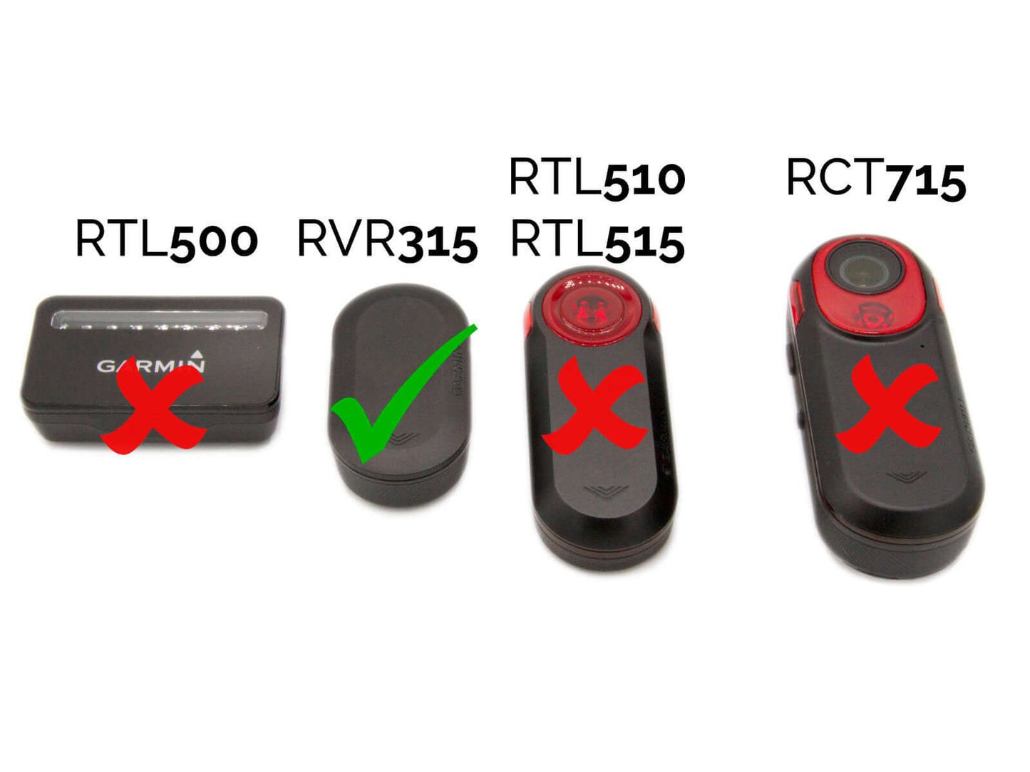 Horizontal Mount Arm for Garmin Varia RTL315