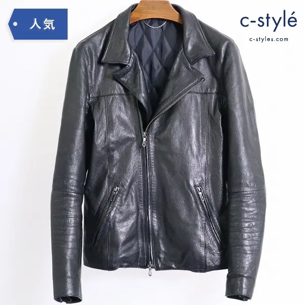 5351 プールオム ゴート レザー セミダブル ライダース ジャケット