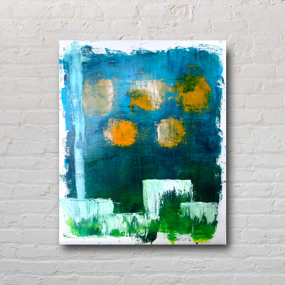 手描き抽象画（油彩）：「長雨」 F8サイズ 絵画 Zarathustra AP 通販