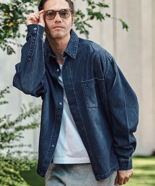 ms6153- Fly Front Denim Shirts 比翼デニムシャツ（シャツ/ブラウス