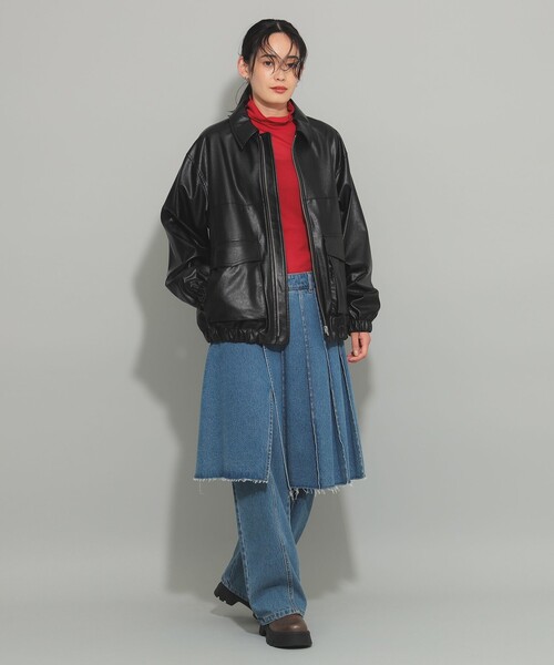 Ray BEAMS（レイビームス）の「フェイクレザー フライト ジャケット