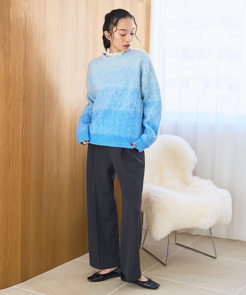 セール】【PENNEYS（ぺニーズ）別注】 グラデ起毛シャギーニット