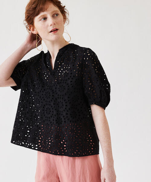 BALLSEY（ボールジィ）の「コットンカットワークレース パフスリーブ