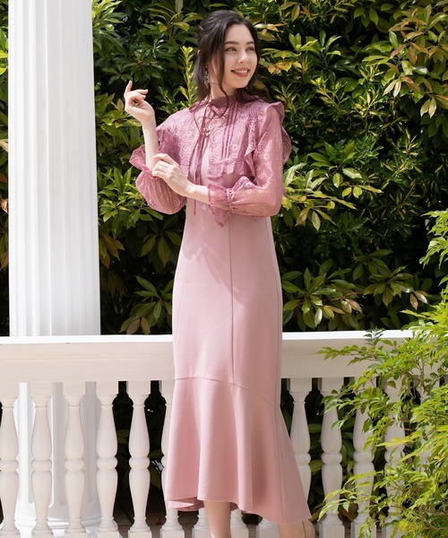 ワンピース ボレロ セット マーメイド ノースリーブ レース