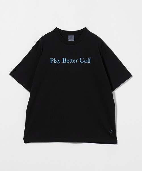 別注】＜COOL CLUBS × UNITED ARROWS GOLF＞ ロゴTシャツ ブラック（T