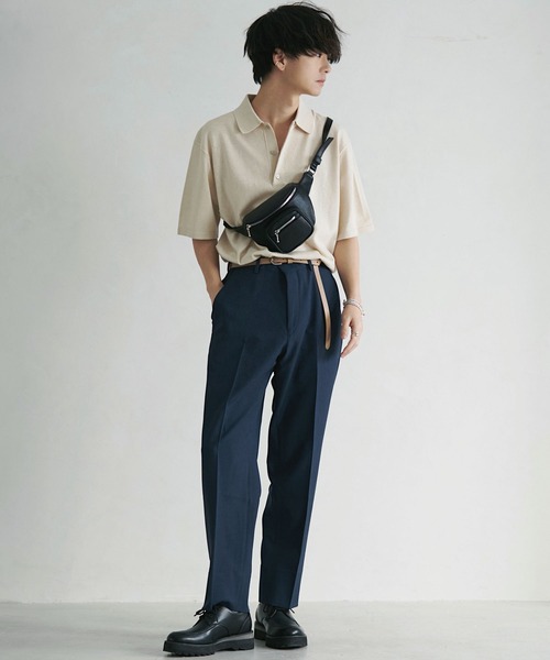 WYM LIDNM（ウィム バイ リドム）の「OILED LEATHER NARROW BELT