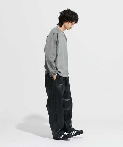 adidas フェイクレザー トラックパンツ 黒 L 【公式通販】