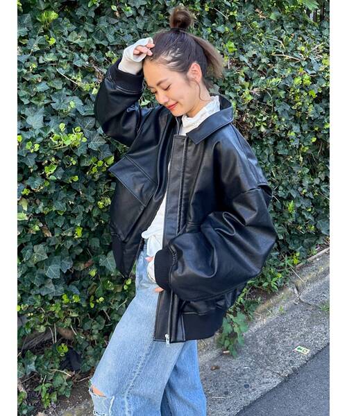 Ungrid（アングリッド）の「フェイクレザーブルゾン（ブルゾン）」 - WEAR