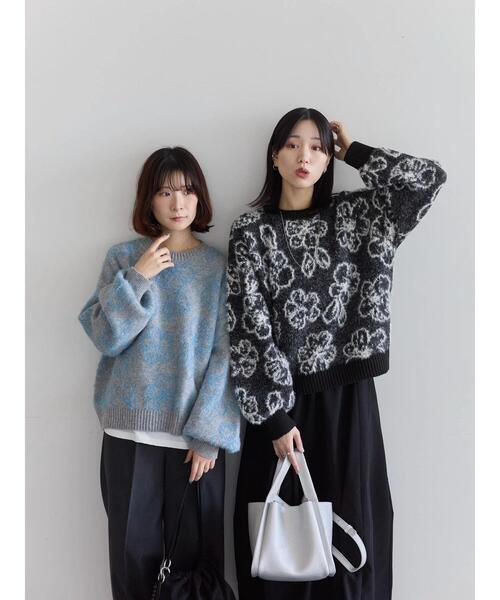 セール】花柄シャギーニットプルオーバー（ニット/セーター）｜Samansa